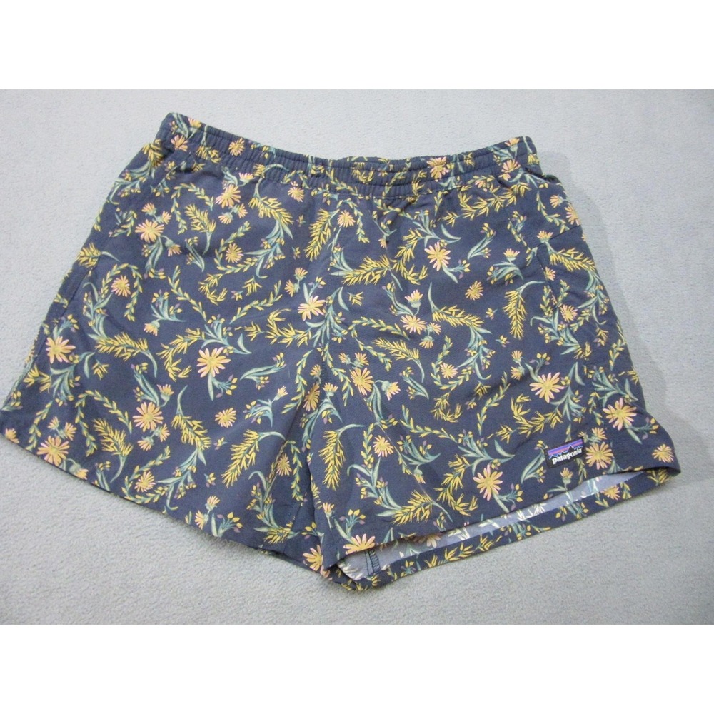 Patagonia Swim Board Shorts Mens Small Blue Excellent Floral Tropical STY57058